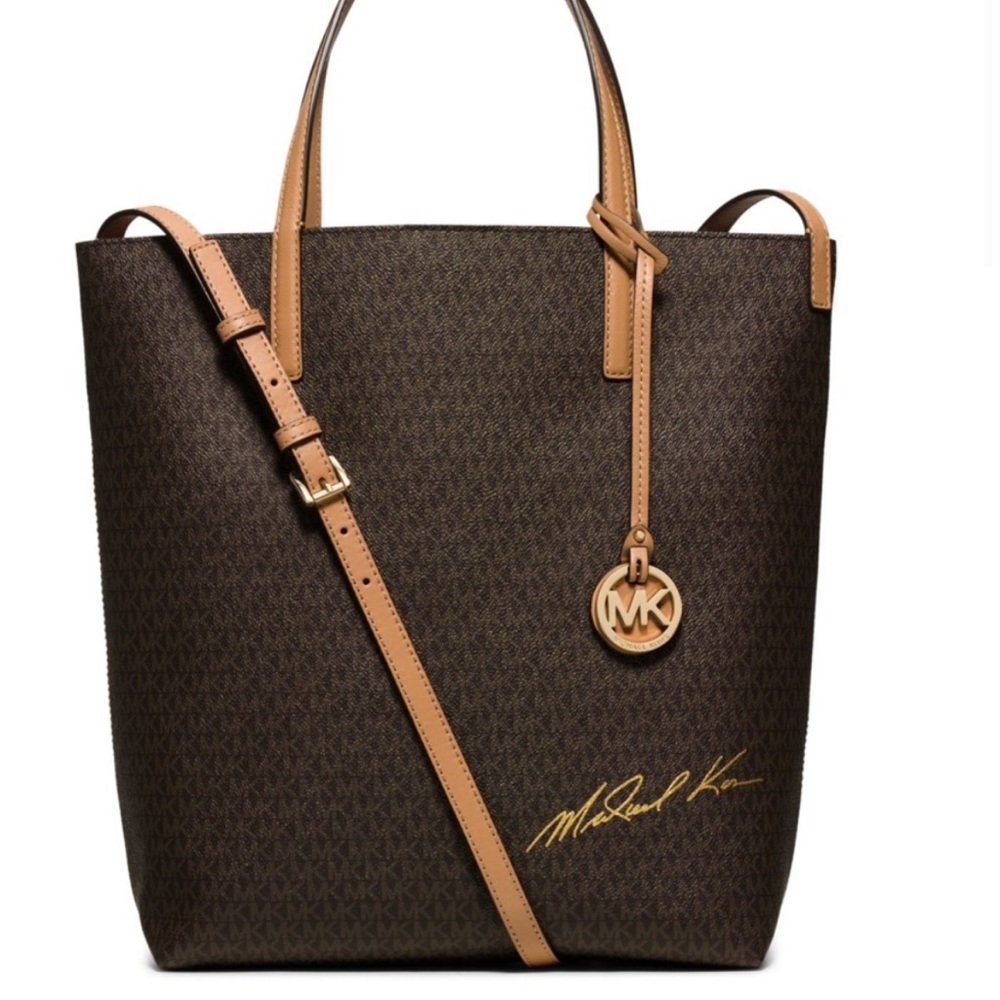 Michael Kors Limited Addition Haley Convertable Large Tote w Autograph Signature